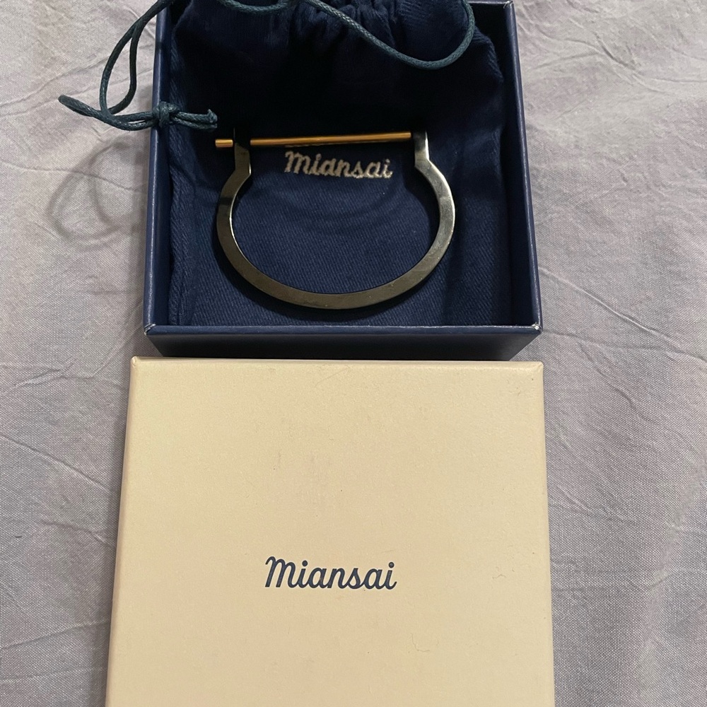 Miansai Gold and Black Screw Cuff Bracelet